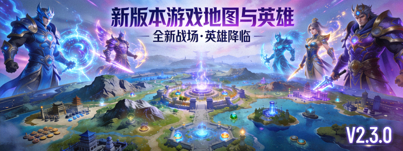 新版本游戏地图和英雄的官方宣传图